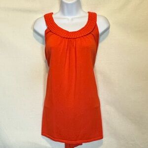 F-70 Joseph A. Orange Sleeveless Pullover‎ Summer Blouse Size XL